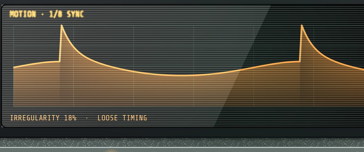 Motion display showing a 1/8 synced curve with loose timing